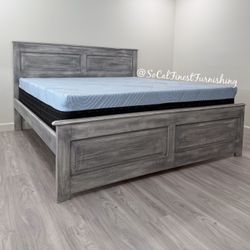New King Bed With Mattress 