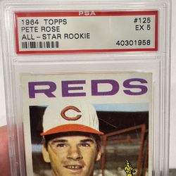 1964 Topps Pete Rose Aa-Star Rookie #125 PSA EX 5 $500