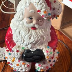 Light Up Vintage Santa Statue 