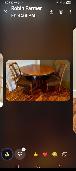 MCM teak table with 2 chairs
