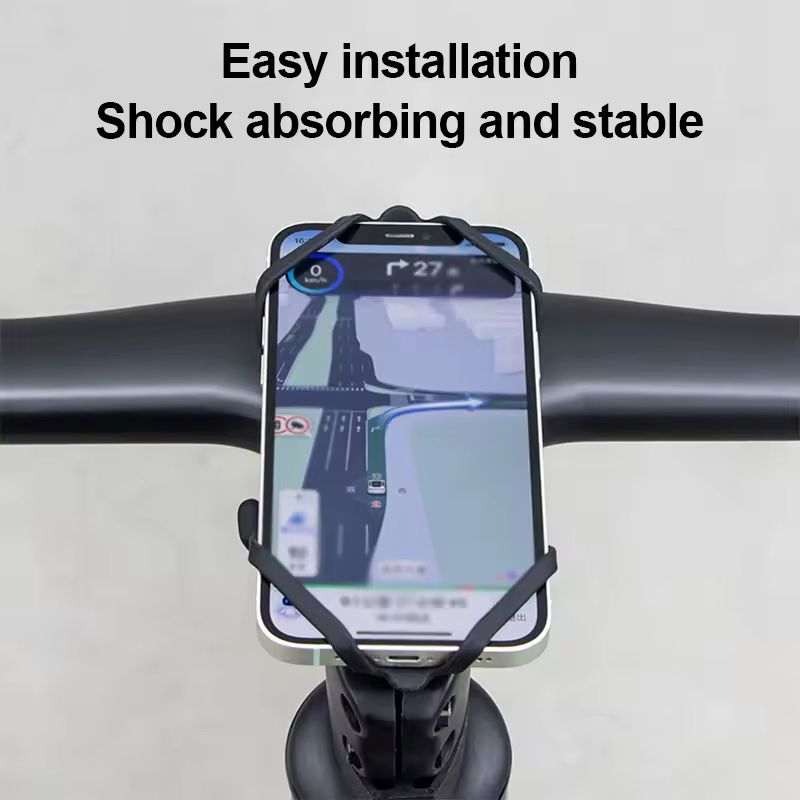 Silicone Rubber Phone Mount Mountain Bicycle Road Bike Motorcycle Scooter Handlebar Phone Holder