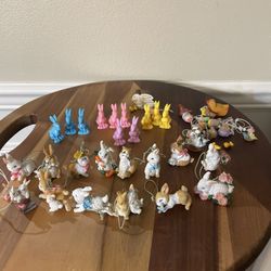 Large Collections of Vintage Easter Bunny Figurines 