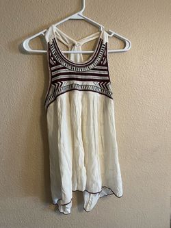 Hollister Embroidered Sleeveless Top, size L