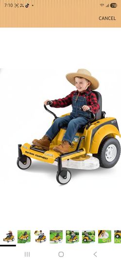 Kid Trax 12V Zero Turn Lawn Mower Tractor Toy - Riding Lawn Mower, Outdoor Toys, Kids Electric Car, Ride On Tractor, Dual Handle, Twist and Turn, Spee