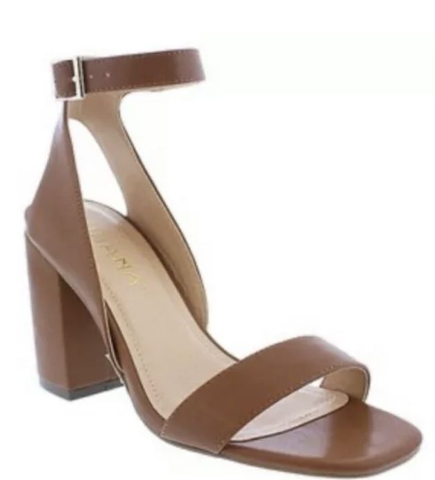 Tan Faux Leather Heel Size 7.5