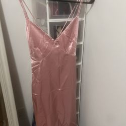 Pink Silk Dress  Size M