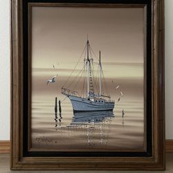 Tim Wistrom, Oil on Canvas Sailboat 