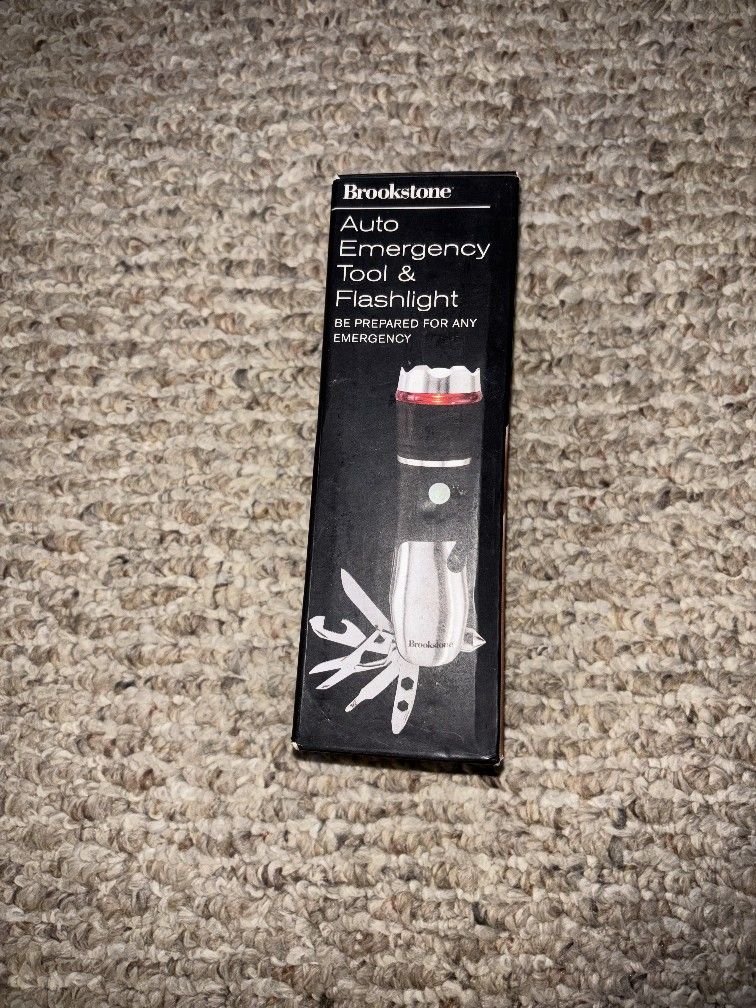 Brookstone Auto Emergency Tool & Flashlight