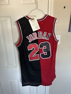  Michael Jordan red/black split jersey size 2xl