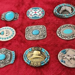 Hebillas Western Rodeo Hombre Mujer Turquoise Turquesa Native Metal Modern Elegant Belt Buckle