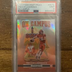 2021 Prizm Draft Picks, Trevor Lawrence In Campus PSA 9