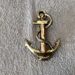 Brass Navy Anchor Door Knocker 6”