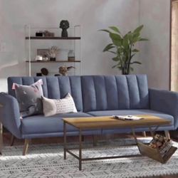 Brittany Futon, Blue Linen