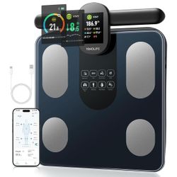 YINOLIFE 8 Electrodes Professional Smart Body Fat Scale FG2305ULB Rechargeable Brand New