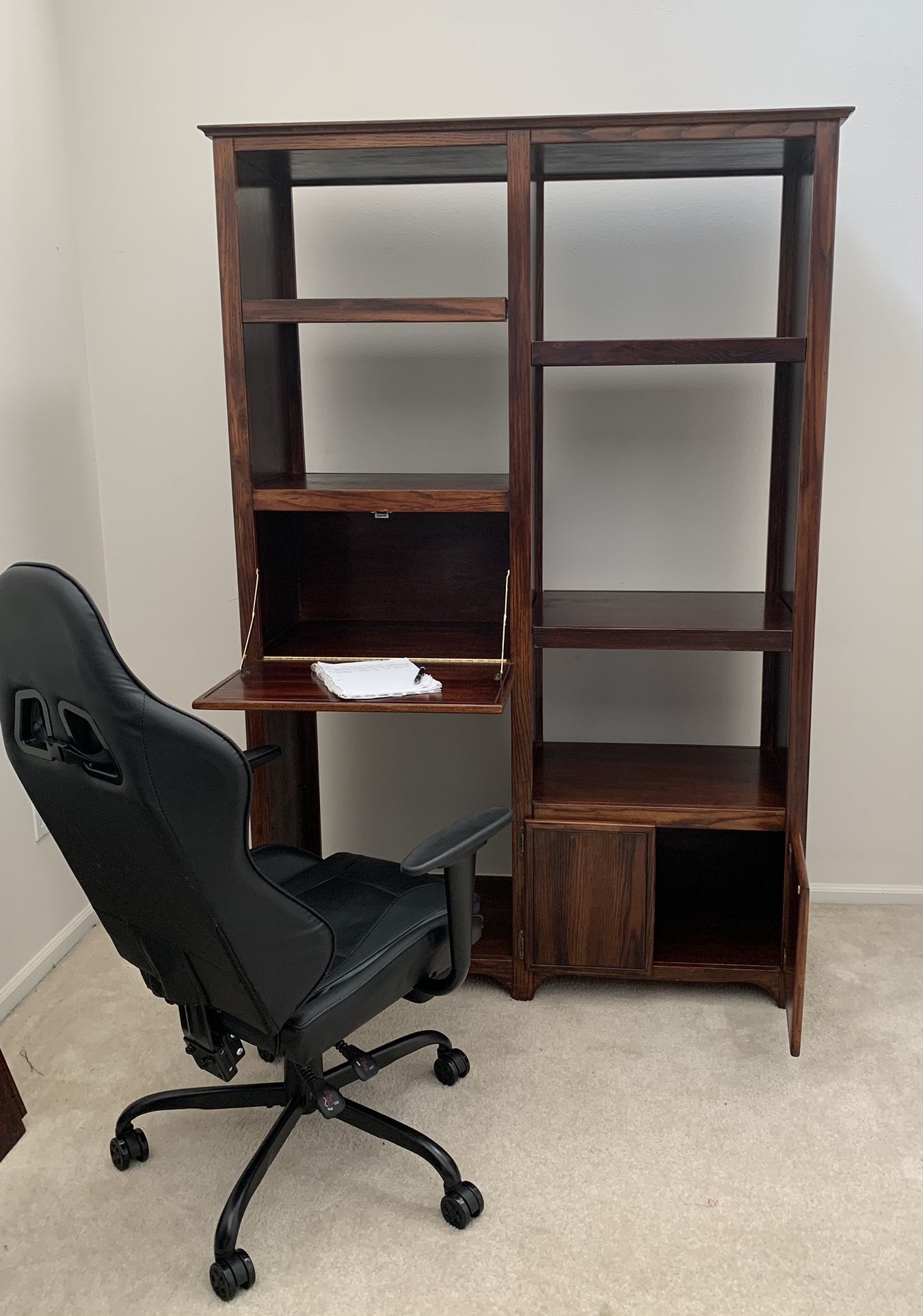 Solid Wood Book Shelf Desk $140 OBO