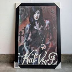 Framed Kat Von D Poster 28x40