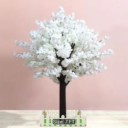 Artificial Cherry Blossom Trees-White-4 Sale- 7ft Tall + 2ft or 3ft stand 4 Party/Wedding/Quincenera