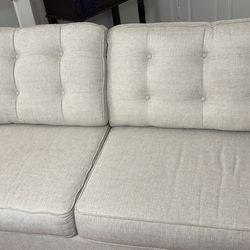 Beautiful white couch with optional slip cover