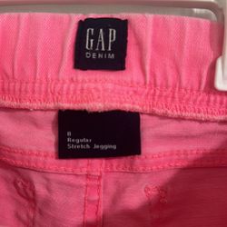 Gap Girl Jeans /jegging Hot Pink Size 8 