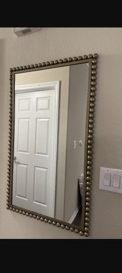 Gold Beaded Wall Mirror
