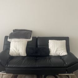 Comfy Leather Futon Couch