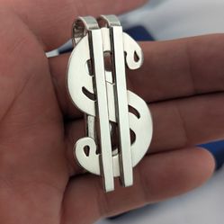 Mexico Taxco Vintage 925 Silver Dollar Sign Money Clip - Silver Money Clip| 💲💰

