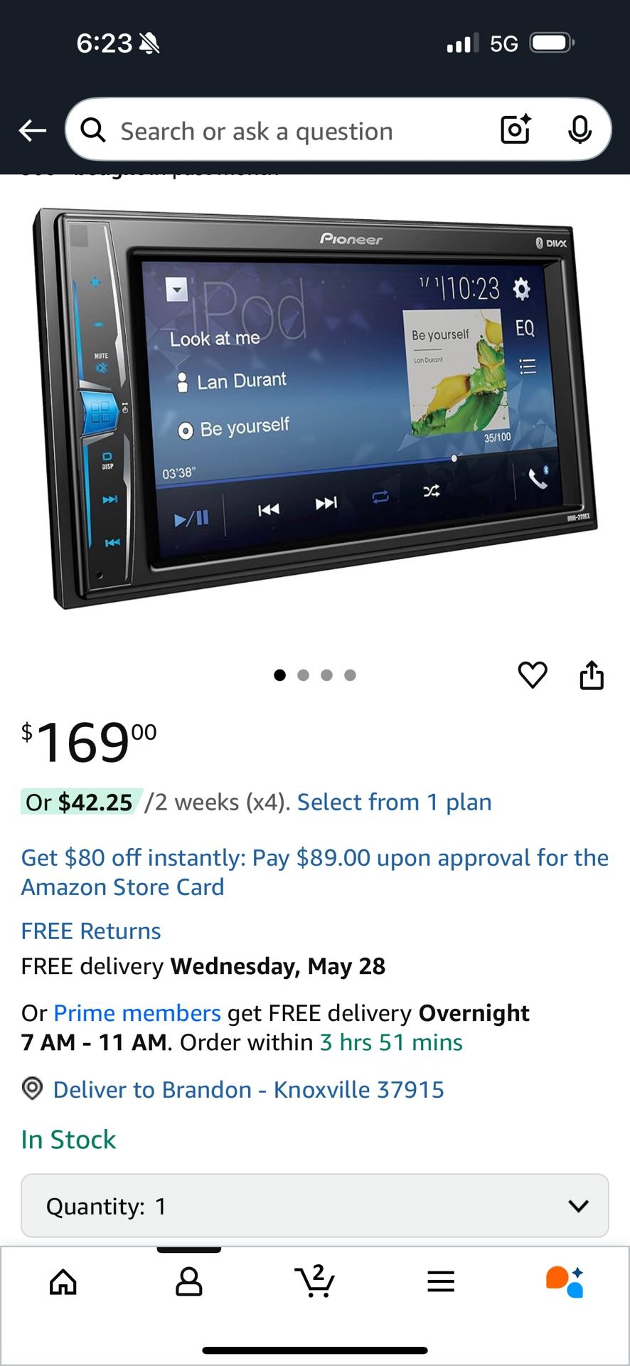 Pioneer Touch Screen Radio 