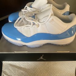Jordan 11 Low Carolina Blue And White 