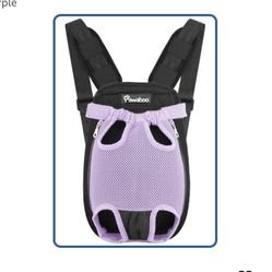 Pawaboo Pet Carrier Front Backpack Purple Size Medium 