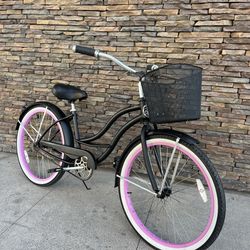 Micargi “ Tahiti “ 26 inch Beach Cruiser w/ Basket Midnite Black