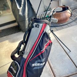 RIGHT-HANDED WARRIORS CUSTOM GOLF MEN’S 13 CLUB GOLF SET W/ STRATA BY CALLAWAY GOLF STAND BAG