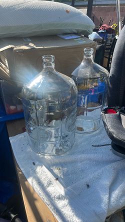 Two glass jugs