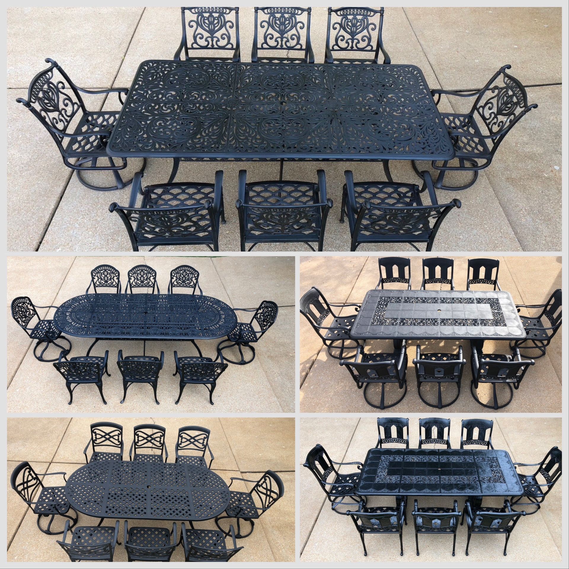 Hanamint 8 Seat Dining Set Outdoor Patio Furniture Dining Set 