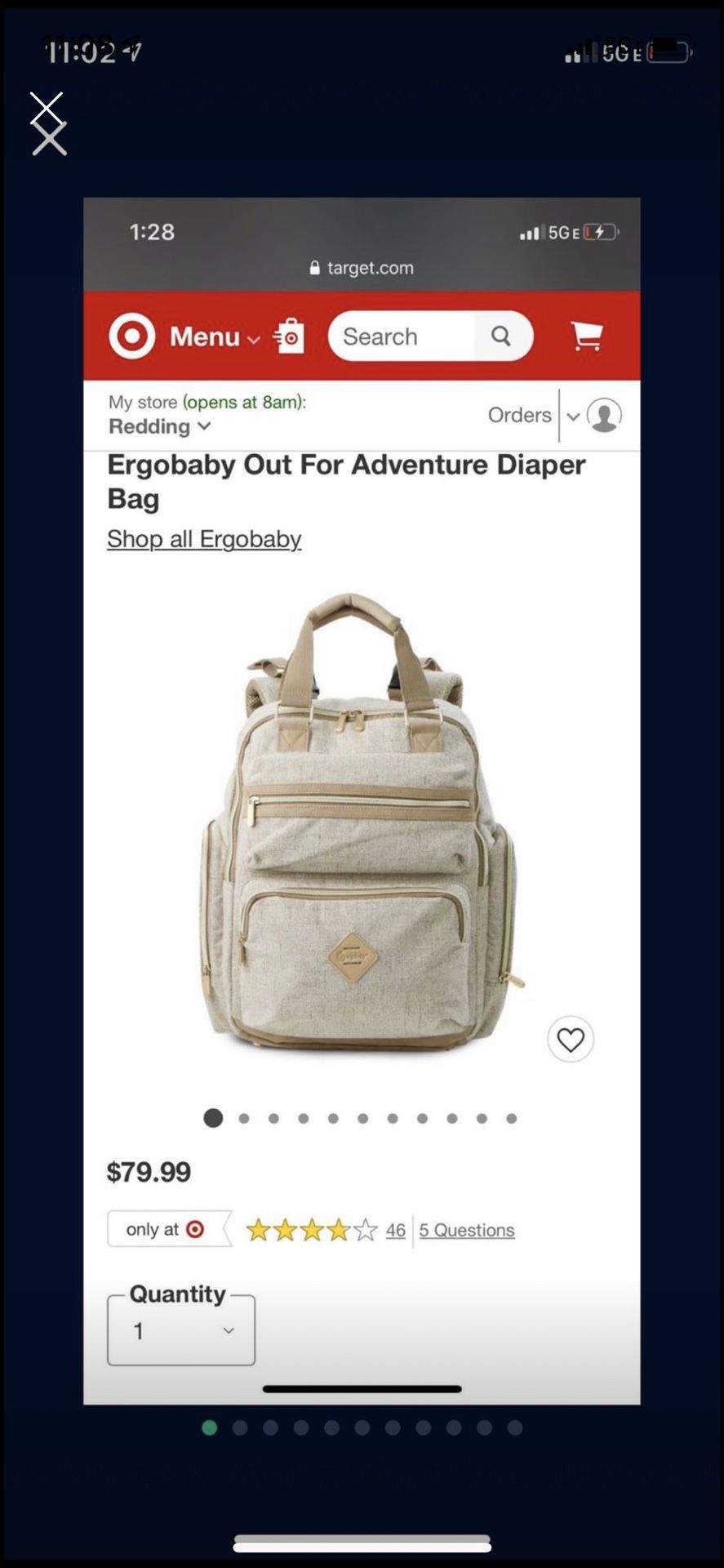Ergobaby out for adventure diaper bag sale