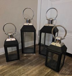 Set of 4 modern lanterns