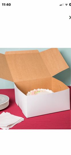 WHITE BAKERY BOXES