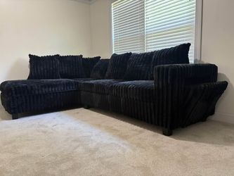 😍 Brand new corduroy fabric super comfy L-shape sectional couch/sofa with Charging ports & Cup Holders | Pay After Delivery 🚚