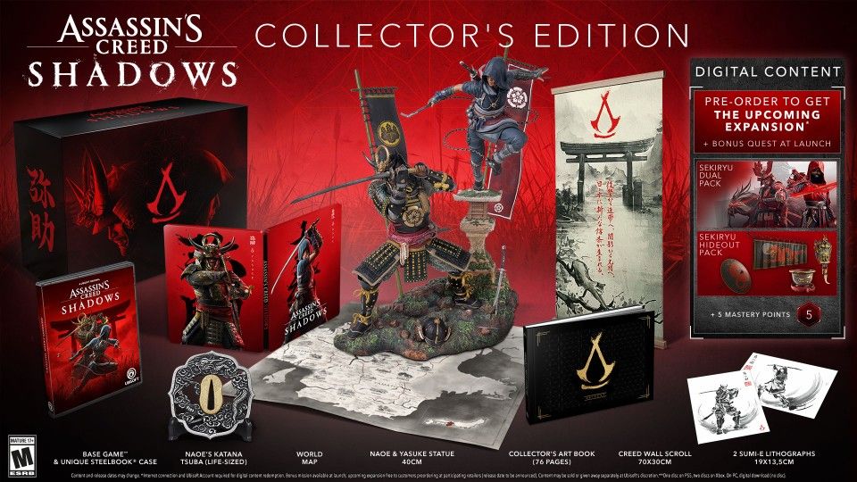 PS5 Assassins Creed Shadows Gamestop Exclusive Collectors Edition