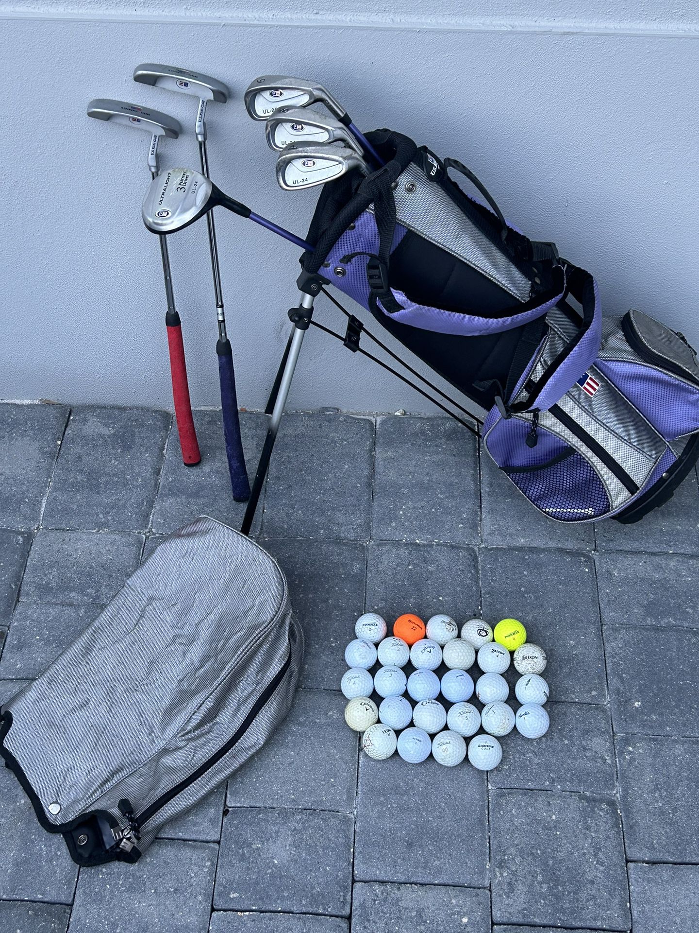 Ultralight kids Golf Club Set With Bag, Bag Cover And Golf Balls
