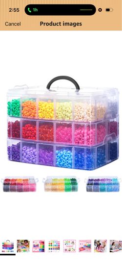 Umikk 10,000 Pcs Pony Beads, 30 Assorted Colored Beads for Bracelets Making Hair Braiding Kandi Friendship Bracelet Bead for Craft Jewelry Making Gift