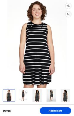 Time and tru stripe black dress size medium stretch