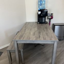Living spaces-  Dining Table And Bench 