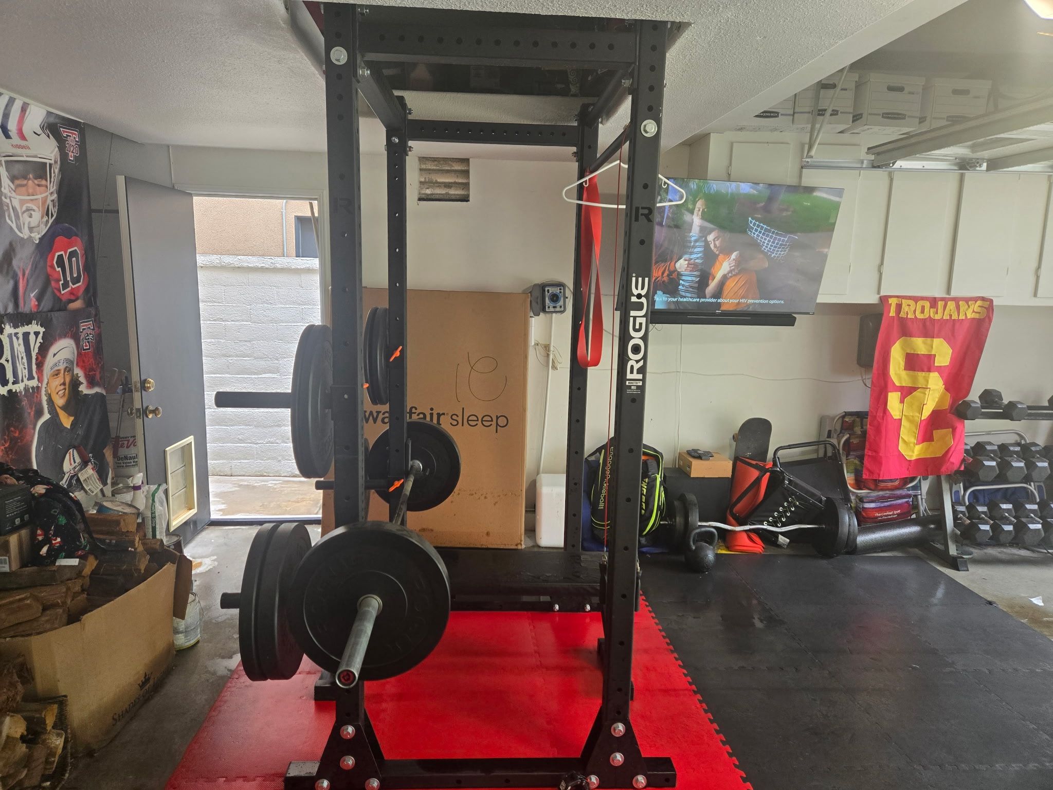 Rogue Fitness Home Gym Setup In Excellent Condition