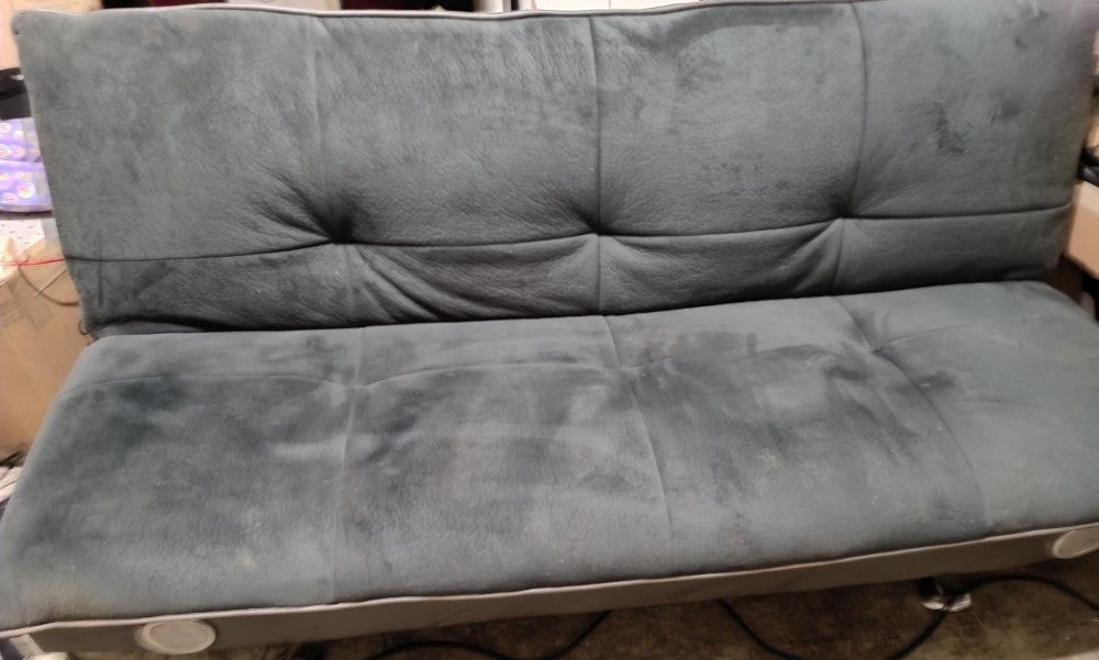 Grey Suede Futon