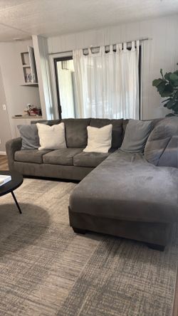 Grey couch L shaped