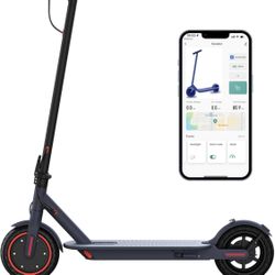 Electric Scooter - 8.5" Solid Tires, Quadruple Shock Absorption, Up to 19 Miles Long-Range, 19 Mph Top Speed, Portable Folding Commuting Scooter for A