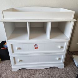 Baby Changing Table With 2 Drawers 