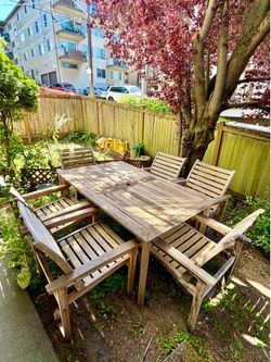 Solid Teak Outdoor Patio Dining Set