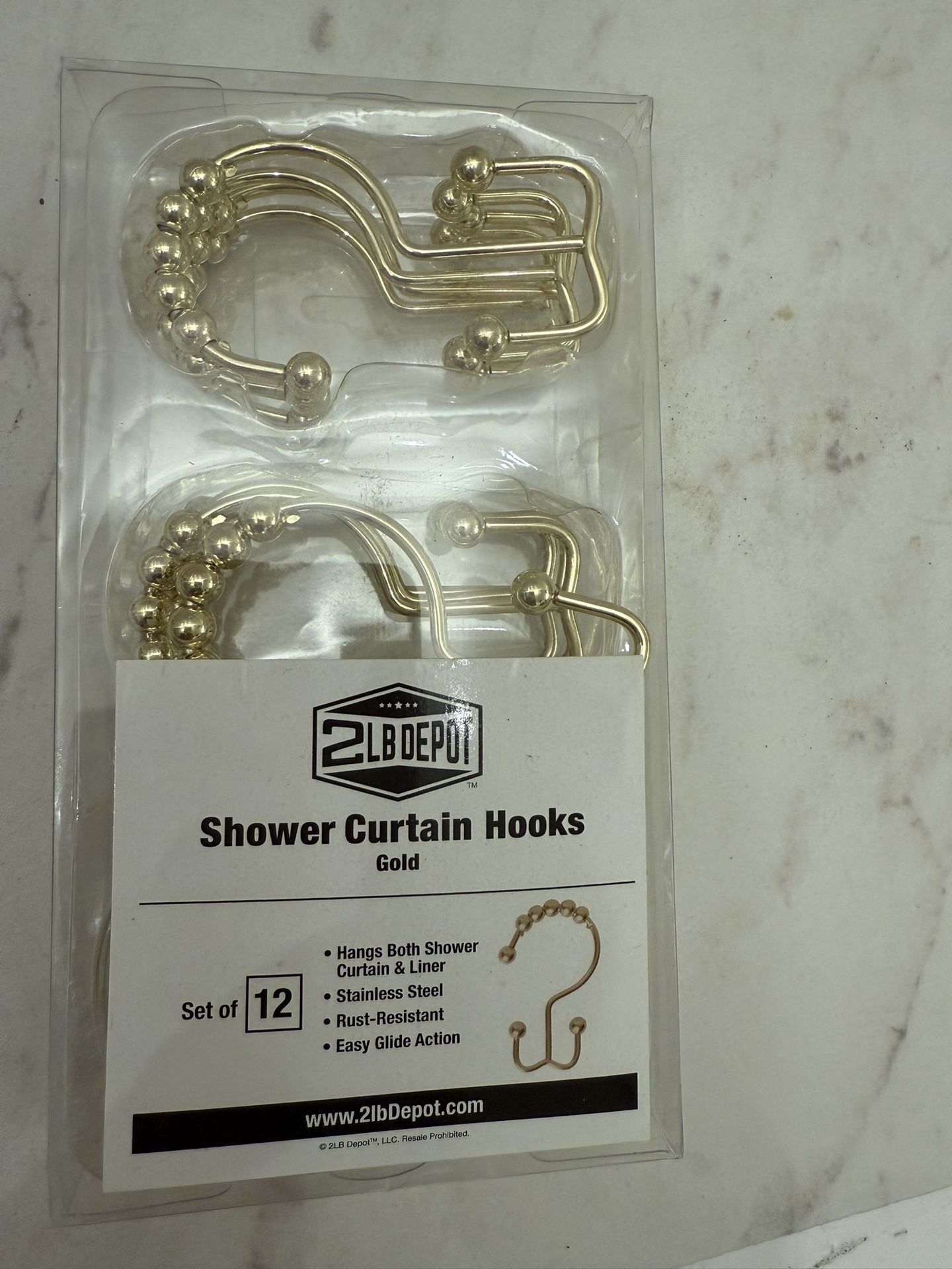 Gold Shower Curtain Hooks