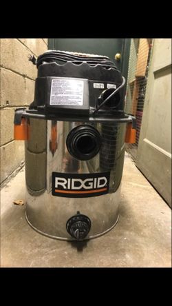 Rigid 16 gal. 6.5 peak hp Stainless Steel wet dry vac
